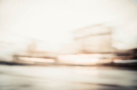 Beautifully blurred background of street lights. Blurred city background.  Blurred autumn urban backgroundの写真素材