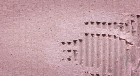 Corrugated cardboard texture. Closeup of cardboard textureの写真素材