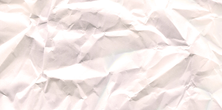 Wrinkled paper background. Close up crumpled white paper textureの写真素材