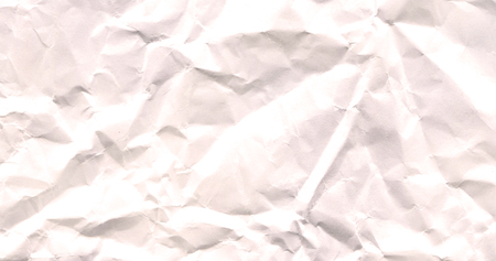 Wrinkled white  empty paper. Junk white paper with copy spaceの写真素材