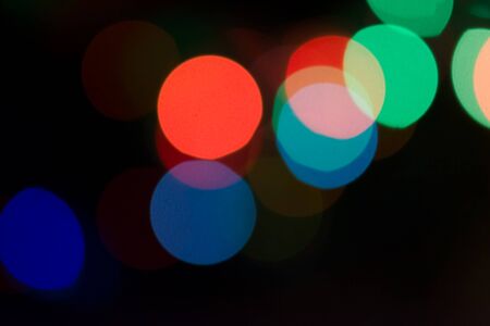 Blurred background of night bokeh concert. Stage lights on concert. Defocused concert lighting. Blur...