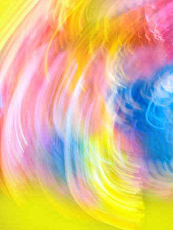 Exaltation cheerfulness rainbow lights abstract background. Fun happiness concept abstract backdrop texture image.の写真素材