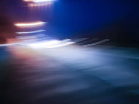 City blur view cityscape with office building landscape at night. Abstract urban night defocused...