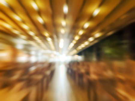 Blur restaurant abstract bokeh defocused backplate for products presentation. Abstract coffee shop blurred colored abstract background.の写真素材