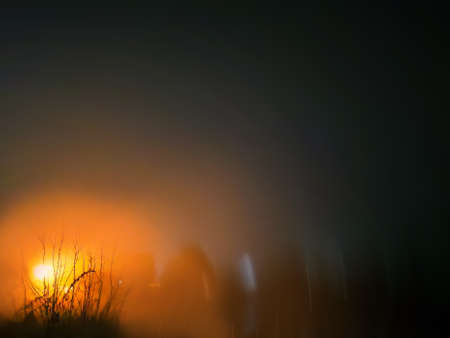 Urban night walk blurred background. Abstract colorful blur bokeh night city life.