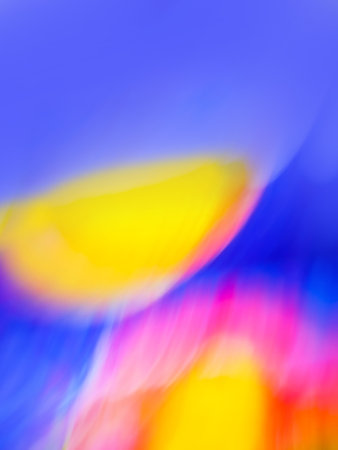 Rainbow dreamlike color gradient defocused background. Synth wave iridescent holographic blur texture.の写真素材