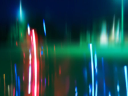 Blurred city at night. Blurred background of night street.