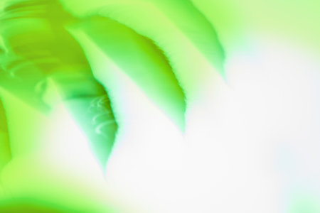 High speed motion blurred green nature. Abstract natural green motion blurredの写真素材