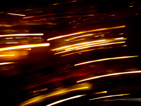 Space flight blurry natural color bokeh backdrop. Bright modern spacecraft defocused glow smoky...