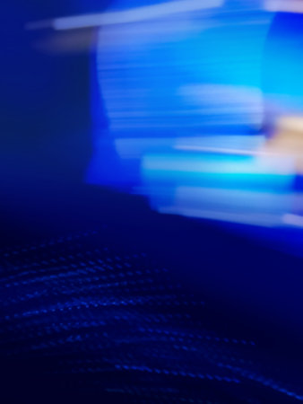 Defocused abstract blurred technology space background. Empty defocused background with modern technology.の写真素材