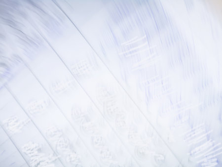 Old handwritten letter vintage blurred background with copy space. Blur ancient unreadable text letters page design template.の写真素材