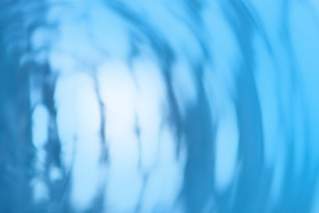 Sky blue clear bokeh abstract background. Light blue winter elegant bokeh background.の写真素材