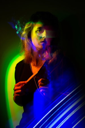 Manicurist girl holding nail files in hands. Nail file for processing nails in hands.