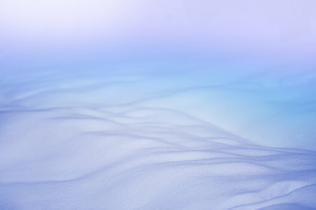 Snow texture with perspective. Winter snowy landscape.の写真素材