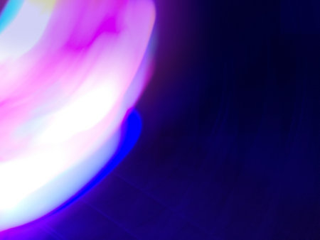Digital technology world abstract defocused motion bokeh background. Soft luminous circuits flow with a sense of energy.の写真素材