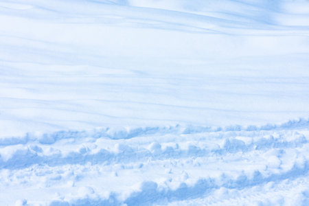 Abstract bright snowy background with copy space. Snowy nature winter background.の写真素材