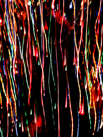 Space flight blurry natural color bokeh backdrop. Bright modern spacecraft defocused glow smoky texture.の写真素材