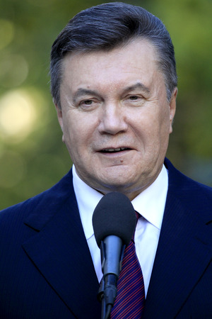 ODESSA - OCTOBER 24: President of Ukraine Viktor Yanukovych during his working visit to Odessa, October 23, 2012 in Odessa , Ukraine.のeditorial素材