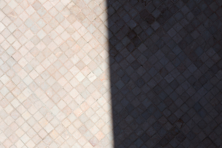Colorful soft pastel monophonic Venetian mosaic as decorative decoration of facade. Venetian mosaic...