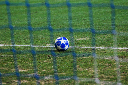 ODESSA, UKRAINE - March 2, 2019: football players of Shakhtar Donetsk - Chernomorets Odessa. Intensive game of the Premier League of Ukraineのeditorial素材
