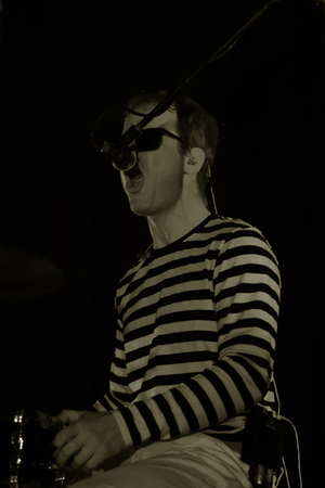 ODESSA, UKRAINE - MARCH 16, 2019: Rock concert Queen tribute show, Bohemian night of the Queen. Rock band copies the performance of the legendary Freddy Merqury group Queen. Rock concert Queenのeditorial素材