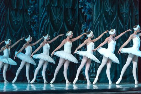 ODESSA, UKRAINE -JULY22, 2019: ballet. Classical ballet on stage of Odessa Opera Theater. Ballet...