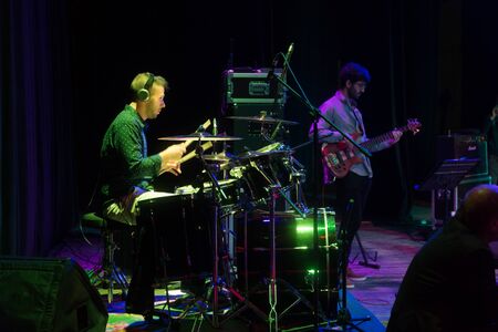 ODESSA, UKRAINE - Nov. 1, 2019: concert performance by Adriano Celentano. Soloist of the music group...