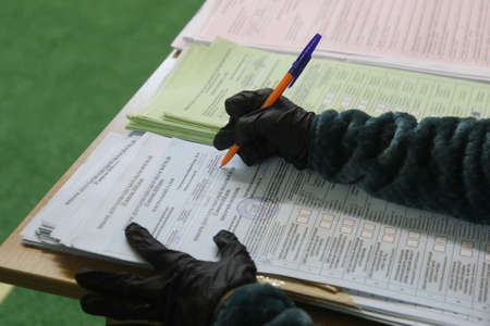 ODESSA, UKRAINE -25.10.2020 - Elections in Ukraine. Electoral platform for elections of local...