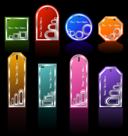 set of bright labelsのイラスト素材