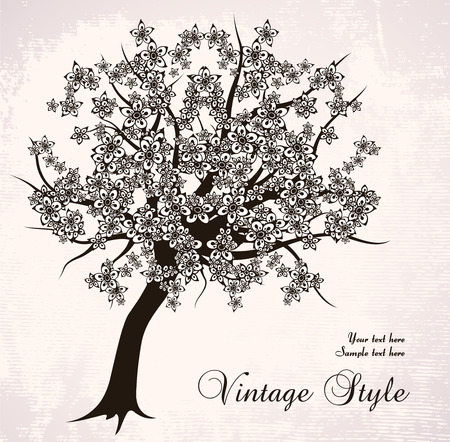 abstract blossoming tree  のイラスト素材