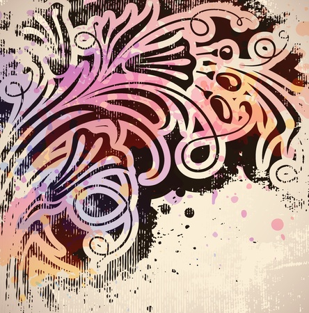 old floral  background  のイラスト素材
