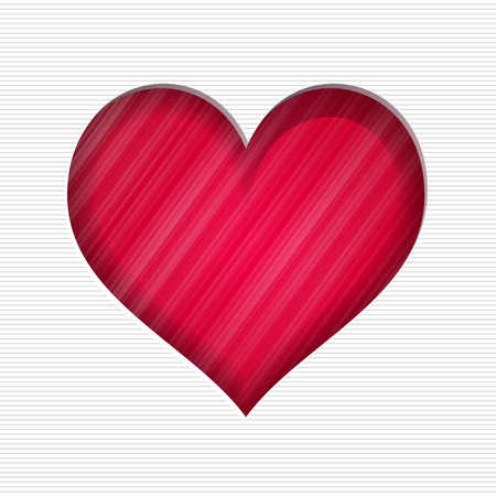 Valentine`s day card with red heartのイラスト素材