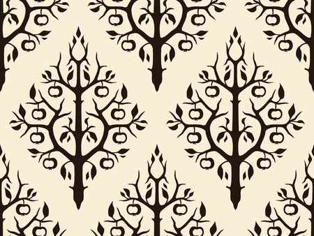 seamless pattern  with apple-treesのイラスト素材
