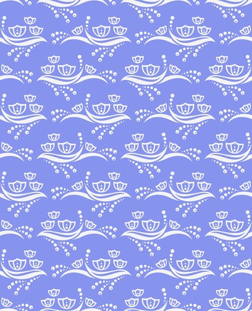 seamless pattern with liliesのイラスト素材
