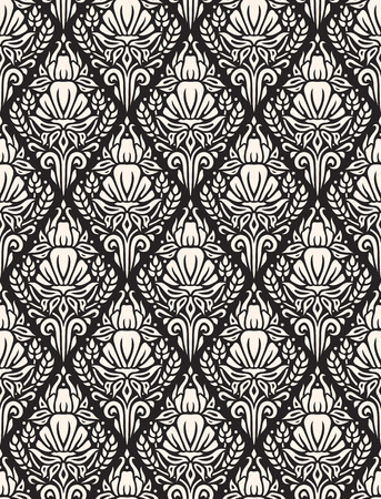 damask seamless patternのイラスト素材