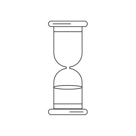 hourglass, black outline, white background, icon, designのイラスト素材