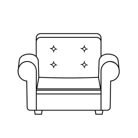 Chair made by contour, skate, vector, design, decoration, iconのイラスト素材