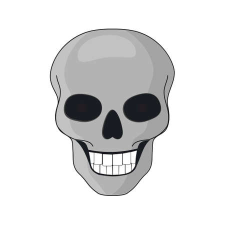 Skull isolated on a white background for Halloweenのイラスト素材