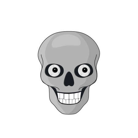 Skull with eyes for Halloweenのイラスト素材