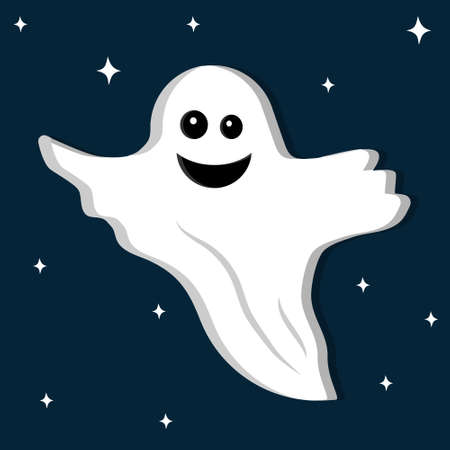bringing on the background of the night sky for Halloween, isolated vector illustration in the style of flat, clipart, design, decoration, icon, signのイラスト素材
