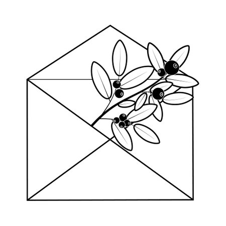 envelope with a letter, valentine's day icon vector illustrationのイラスト素材