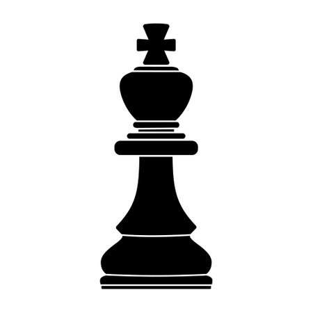 Chess piece king isolated on white background, vector illustrationのイラスト素材