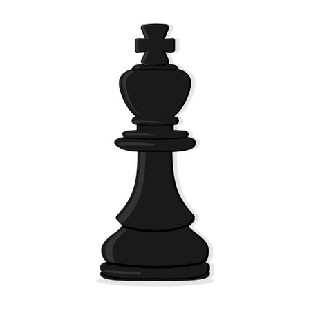 Chess piece king isolated on white background, vector illustrationのイラスト素材
