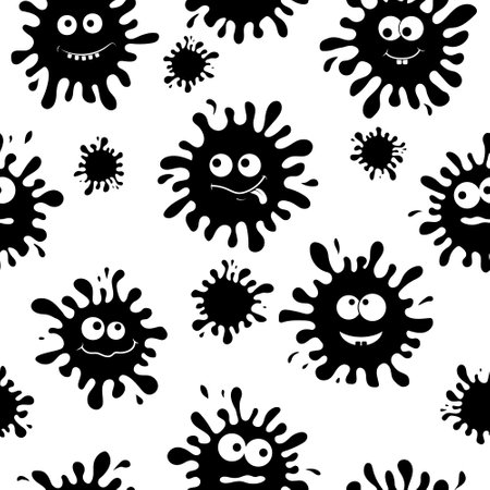 Colorful characters Funny blots monsters, colorful slime, children's illustration, isolated vector in flat style, design, decor, printのイラスト素材