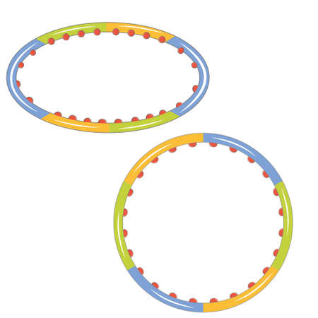 Fitness hoop for a slim figure, color isolated vector in flat style iconのイラスト素材