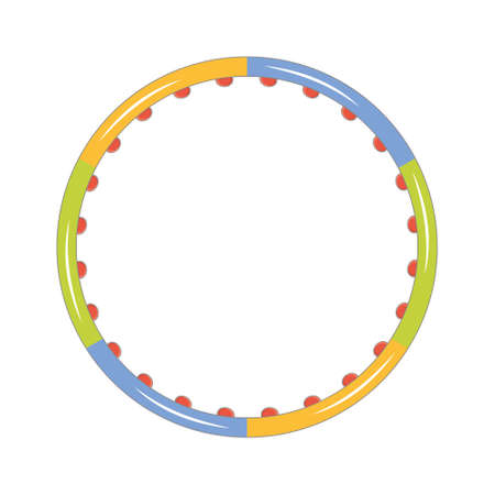 Fitness hoop for a slim figure color isolated vector in flat style, iconのイラスト素材