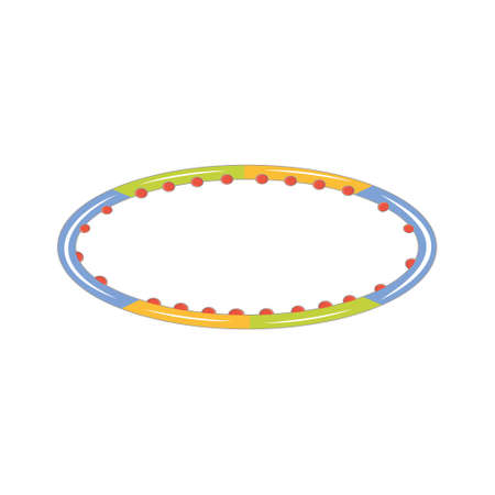 Fitness hoop for a slim figure color isolated vector in flat style, iconのイラスト素材