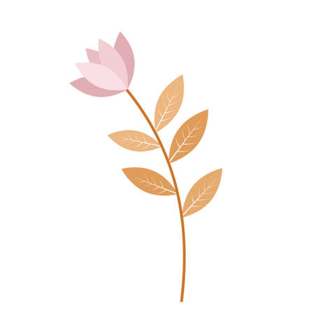 Isolated Romantic Abstract boho flower, color vector Illustration for Childrens Roomsのイラスト素材