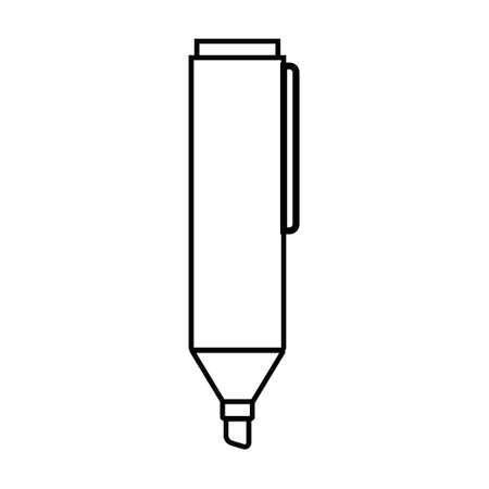 marker for drawing black outline isolated vector in flat styleのイラスト素材