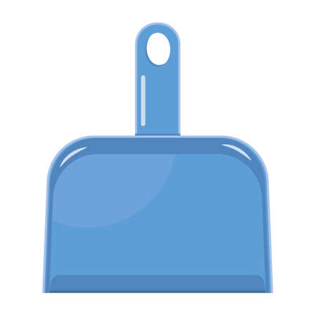 Dustpan for garbage collection and cleaning of premises, color isolated vector illustration.のイラスト素材